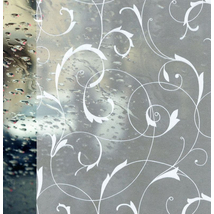 Reneszánsz virág mintás sztatikus ablakfólia belátás ellen