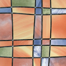 Ólomüveg barcelona színes kockás öntapadós ablakfólia