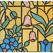 Nizza templomi színes mozaik ólomüveg öntapadós ablakfólia