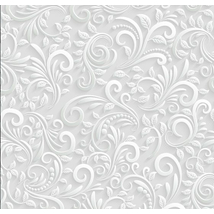 Fehér reneszánsz mintás minimalista mintás öntapadós tapéta dekoráláshoz