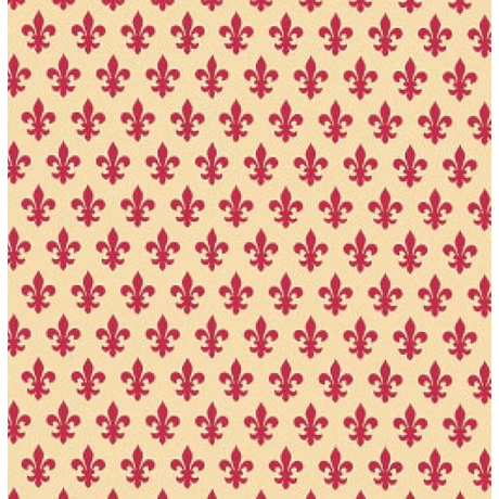 Vörös liliom virág mintás vintage mintás öntapadós tapéta dekoráláshoz