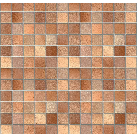 Toszkán barna mozaik csempe mintás öntapadós tapéta