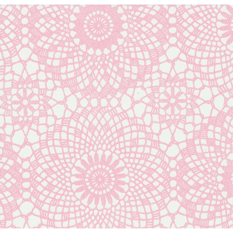 Rózsaszín csipke mintás öntapadós tapéta dekoráláshoz