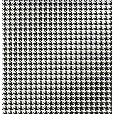Fekete fehér apró tyúkláb mintás öntapadós tapéta dekoráláshoz