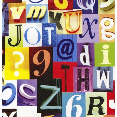 Színes ABC mintás öntapadós tapéta dekorációhoz