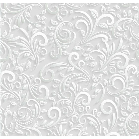 Fehér reneszánsz mintás minimalista mintás öntapadós tapéta dekoráláshoz