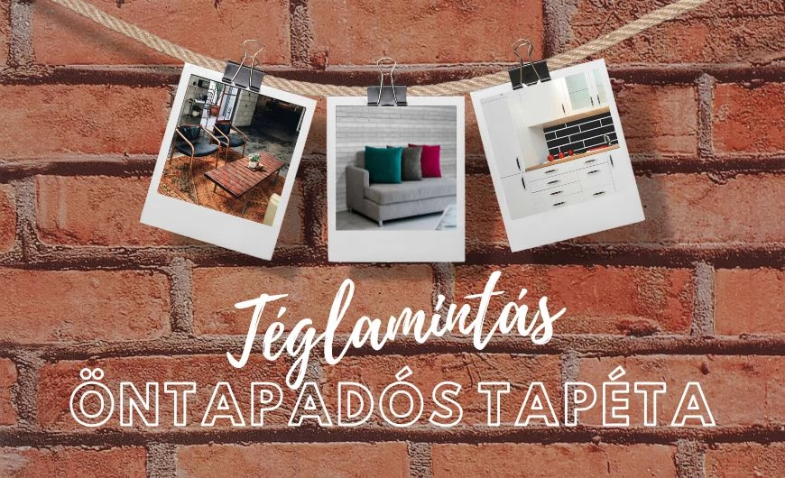 Tégla mintás öntapadós tapéta, mint remek karácsonyi dekoráció